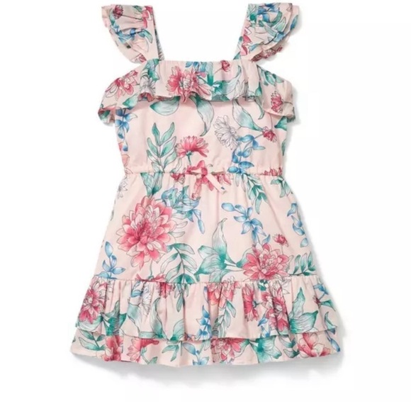 Janie and Jack Other - Janie and Jack RUFFLED FLORAL DRESS 3T